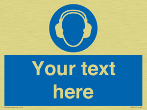 Custom Ear Protection Sign